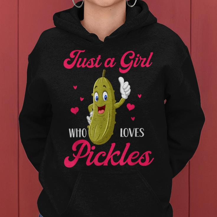 Cute Just A Girl Who Loves Pickles Pickles Lovers Girl Women Hoodie