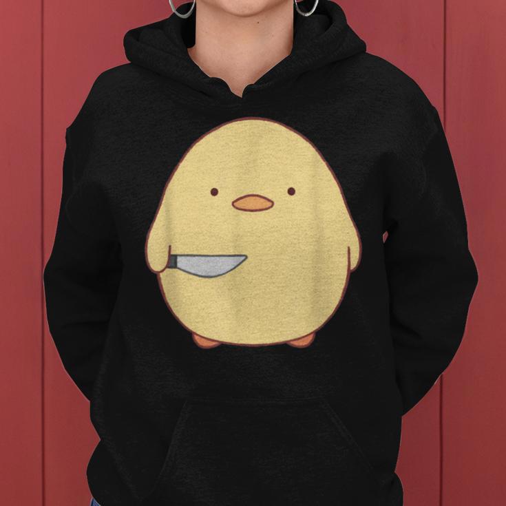 Cute Kawaii Stabby Duck With Knife Women Hoodie