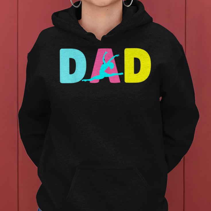 Dad Little Gymnast Girl Birthday Gymnastics Themed Party Women Hoodie