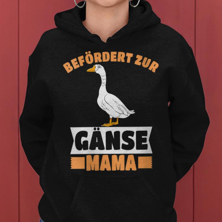 Damen Befördert Zur Gänse Mama Landwirtschaft Trecker Biobauer Mit-Ausschnitt Kapuzenpullover für Damen