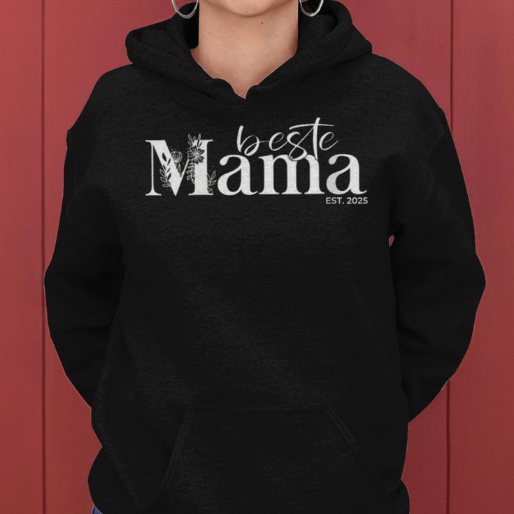 Damen Geschenk Mama Beste Mama Seit 2025 Muttertagsgeschenk Lustig Mit-Ausschnitt Kapuzenpullover für Damen