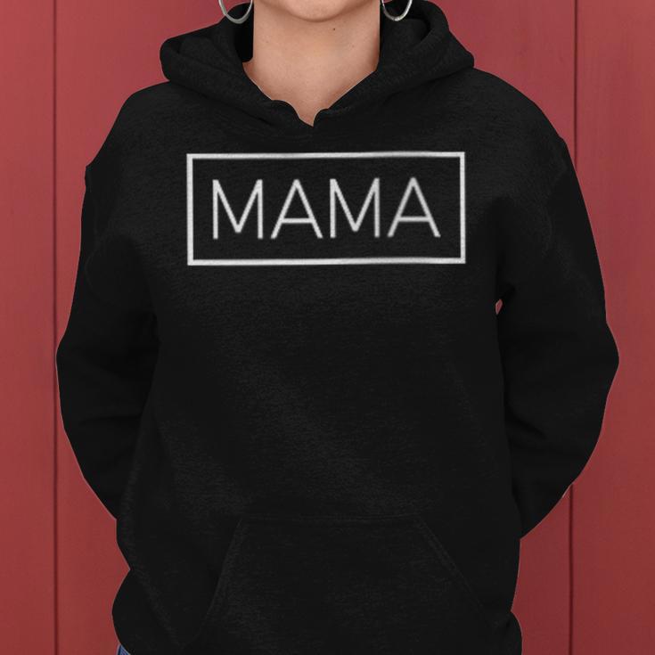 Damen Mama Logo Muttertag Partnerlook Familie Mama Mit-Ausschnitt Kapuzenpullover für Damen