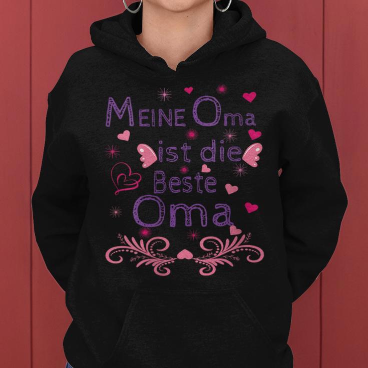 Damen Meine Mama Ist Die Beste Mutti Muttertag Oma Geschenk Spruch Mit-Ausschnitt Kapuzenpullover für Damen