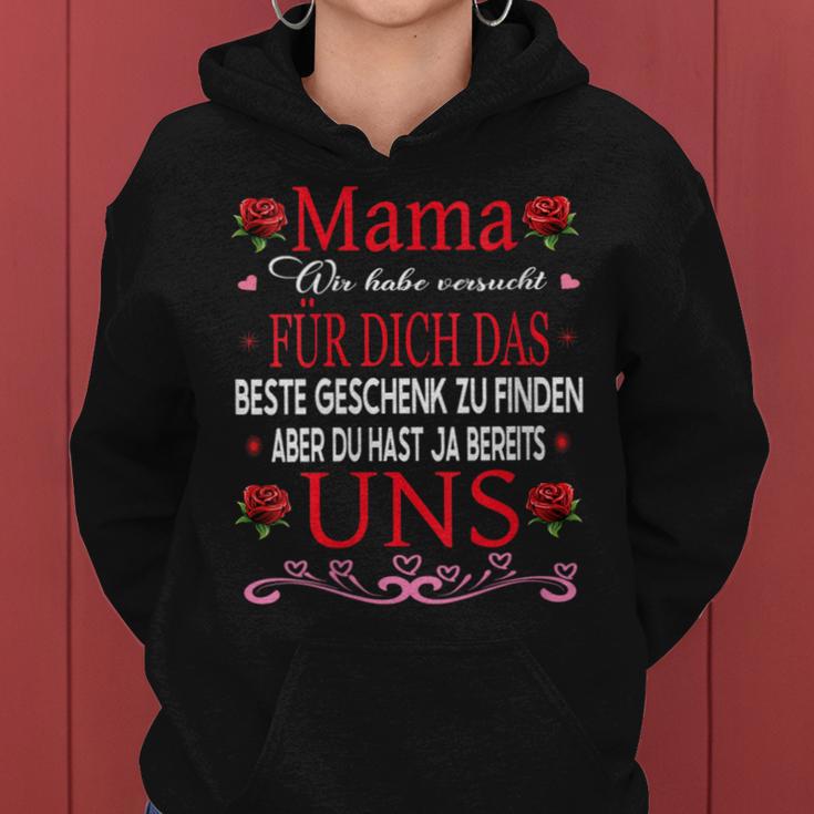 Damen Muttertagsgeschenk Mama Muttertag Spruch Beste Mutti & Mami Mit-Ausschnitt Kapuzenpullover für Damen