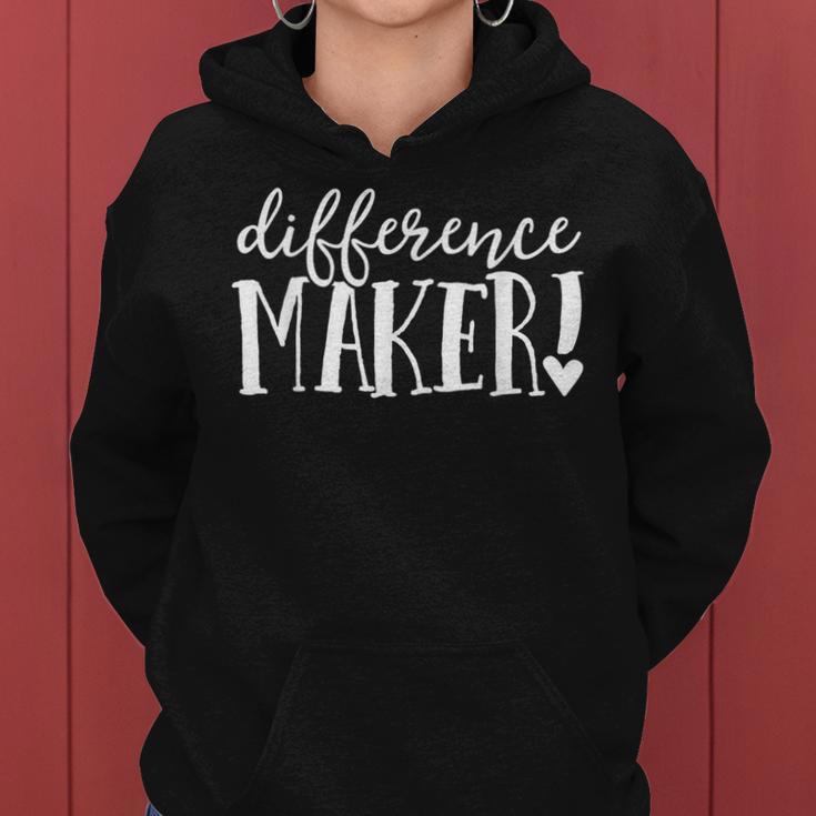 Difference Maker Teacher Growth Mindset Kindness Kind Women Hoodie