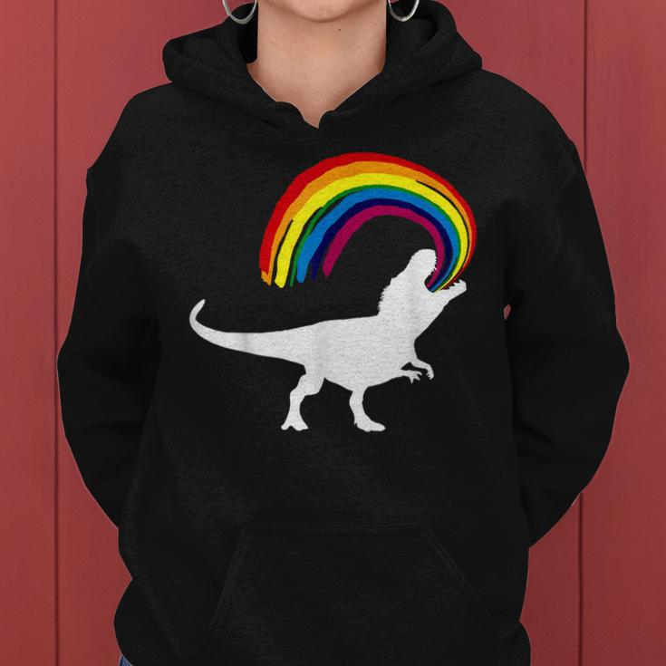 Dinosaur Rainbow T-Rex Dino Women Hoodie