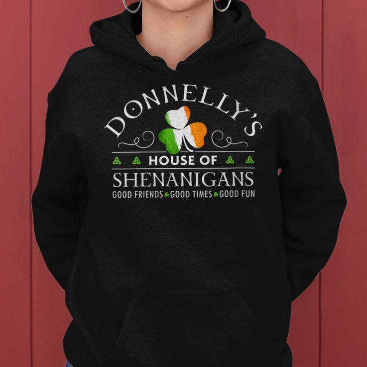 Donnelly House Of Shenanigans Irish Family Name Women Hoodie