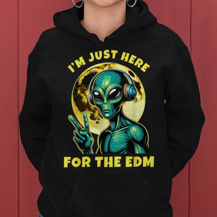 Edm Electronic Music Dj Rave Alien Women Women Hoodie