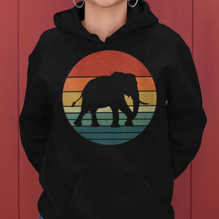 Elephant Retro Vintage Animal Lover Women Hoodie