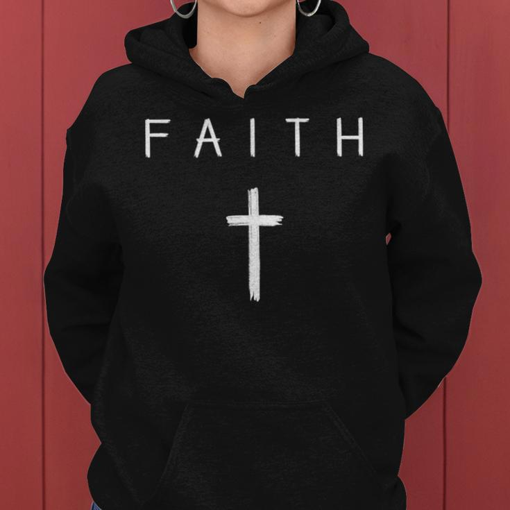 Faith Cross Subtle Christian Minimalist Religious Faith Women Hoodie