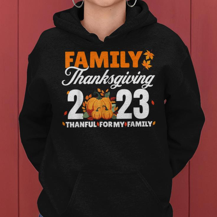 Family Thanksgiving 2023 Fall Turkey Family Group Matching Women Hoodie