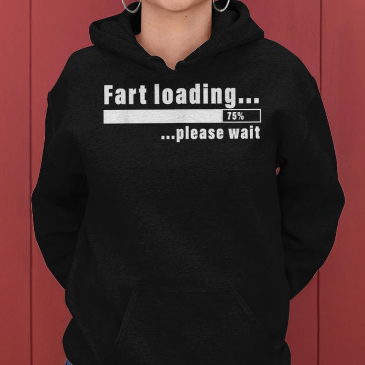 Fart Loading Please Wait Sarcastic Nerdy Social Interaction Women Hoodie