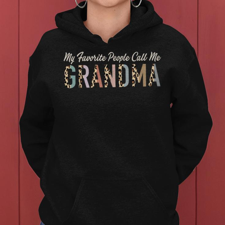 My Favorite People Call Me Grandma Leopard Women Hoodie