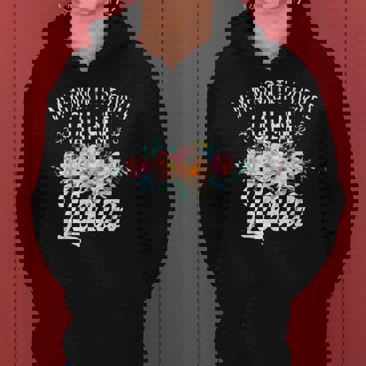 My Favorite People Call Me Lola Floral Birthday Lola Women Hoodie