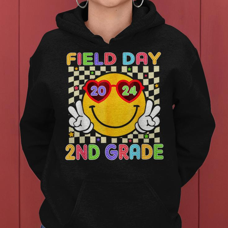 Field Day 2Nd Grade Groovy Fun Day Sunglasses Field Trip Women Hoodie