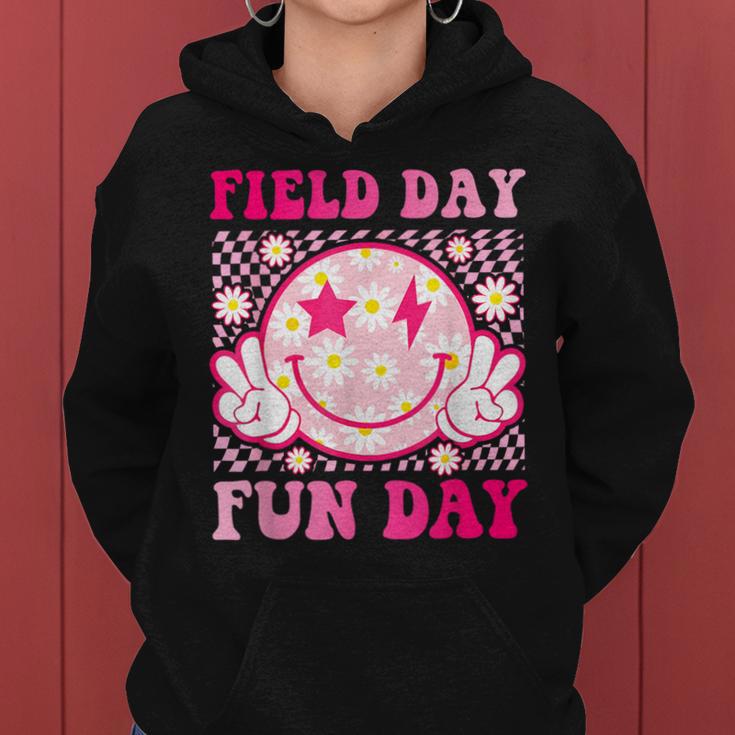 Field Day Fun Day Field Trip Retro Groovy Teacher Student Women Hoodie