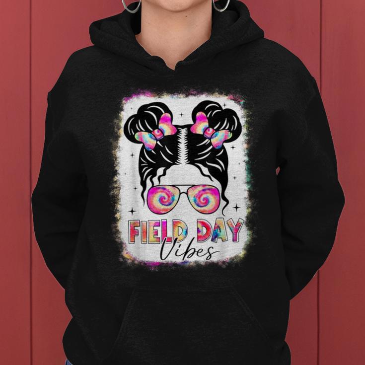 Field Day Vibes Messy Bun Field Day 2023 Girls Student Women Hoodie