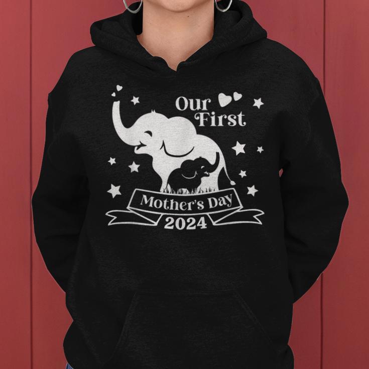 Our First Mother's Day 2024 My First Mother's Day For Moms Women Hoodie