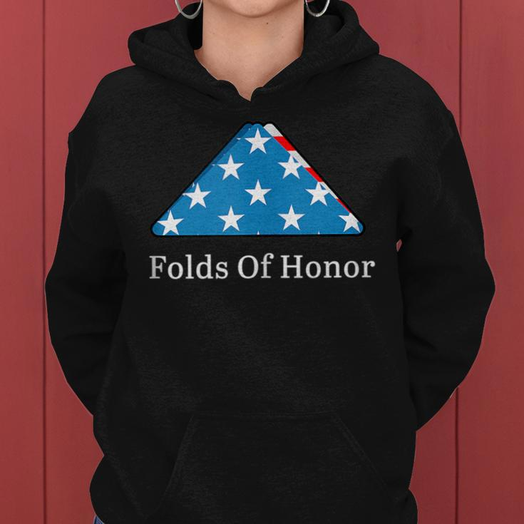 Folds Of Honor Fallen Military First Responders Patriotic Women Hoodie