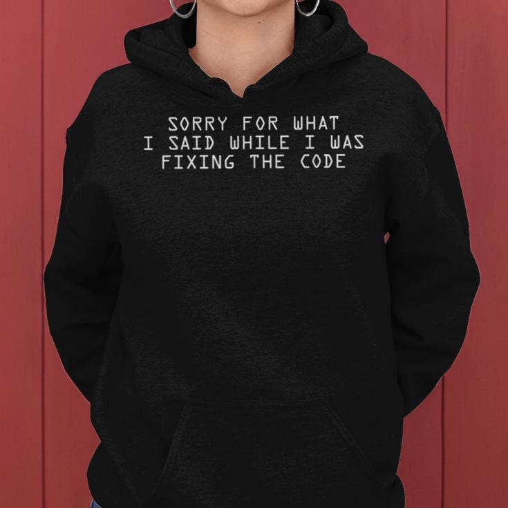 Coding For Code Fixing Meme Fix Idea Women Hoodie