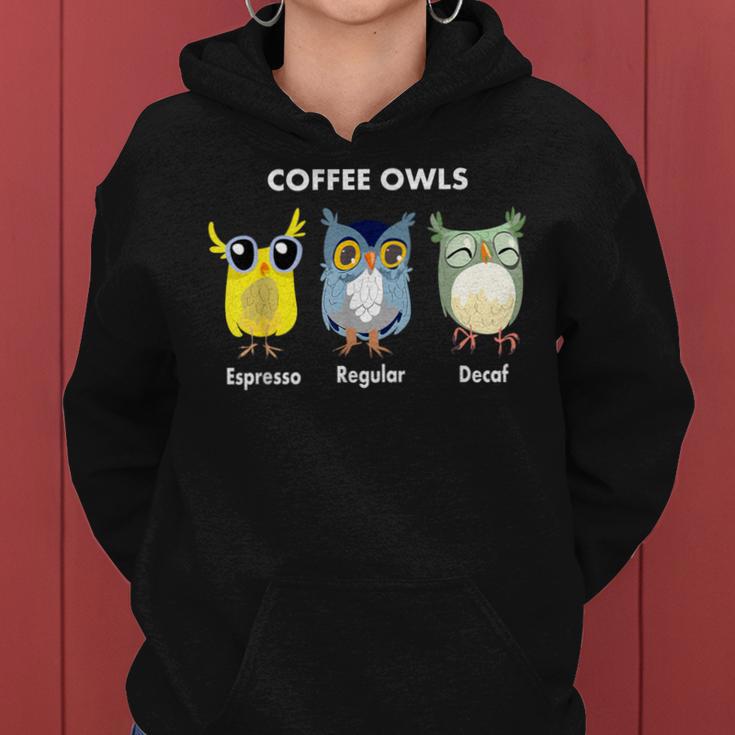 Coffee Owls Decaf Regular Espresso Owl Women Hoodie