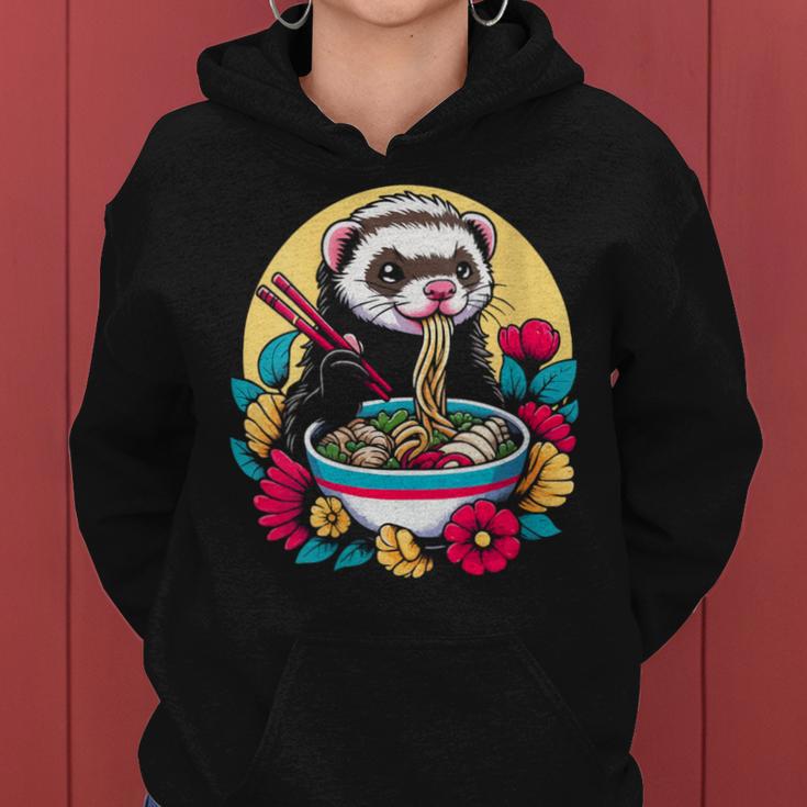 Ferret Lover Weasel Mammal Wildlife Animal Women Hoodie