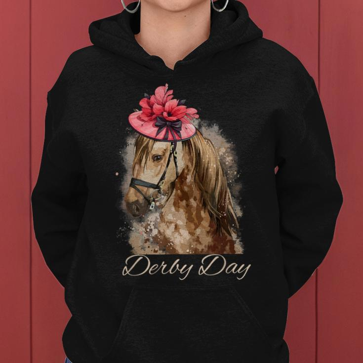 Hat Horse Racing Derby Party On Derby Day 2024 Women Hoodie