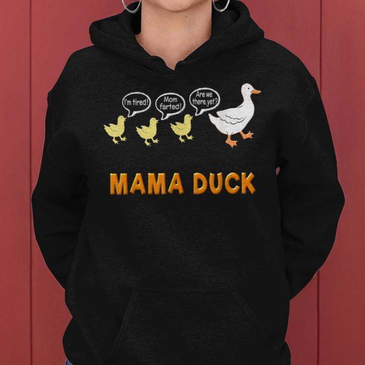 Mama DuckMom Of 3 Ducklings Mom Life Women Hoodie
