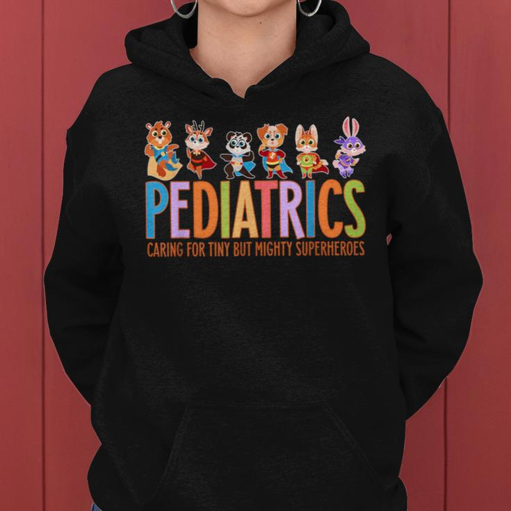 Pediatric Nurse Caring For Tiny But Mighty Superheroes Women Hoodie