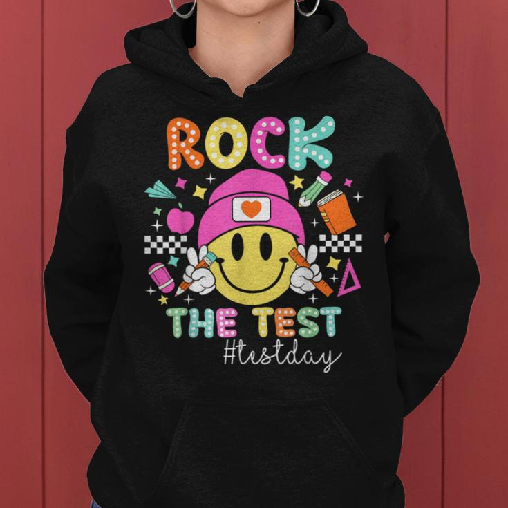 Rock The Test Testing Day Teacher Student Motivational Women Hoodie