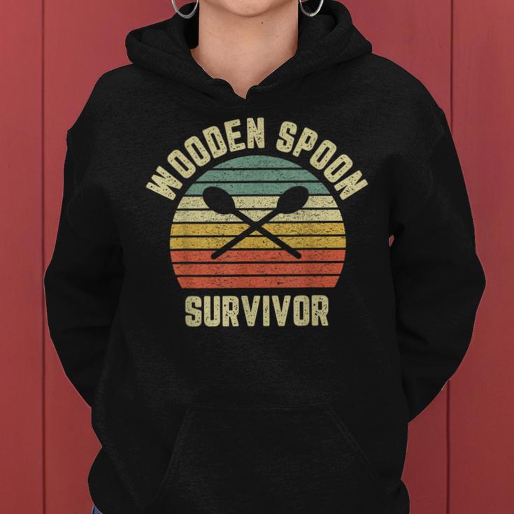 Wooden Spoon Survivor Retro Adult Novelty Sarcastic Women Hoodie