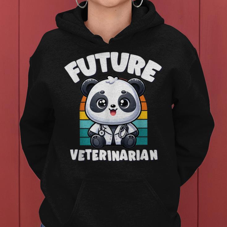 Future Veterinarian Panda Animal Care Graphic Women Hoodie