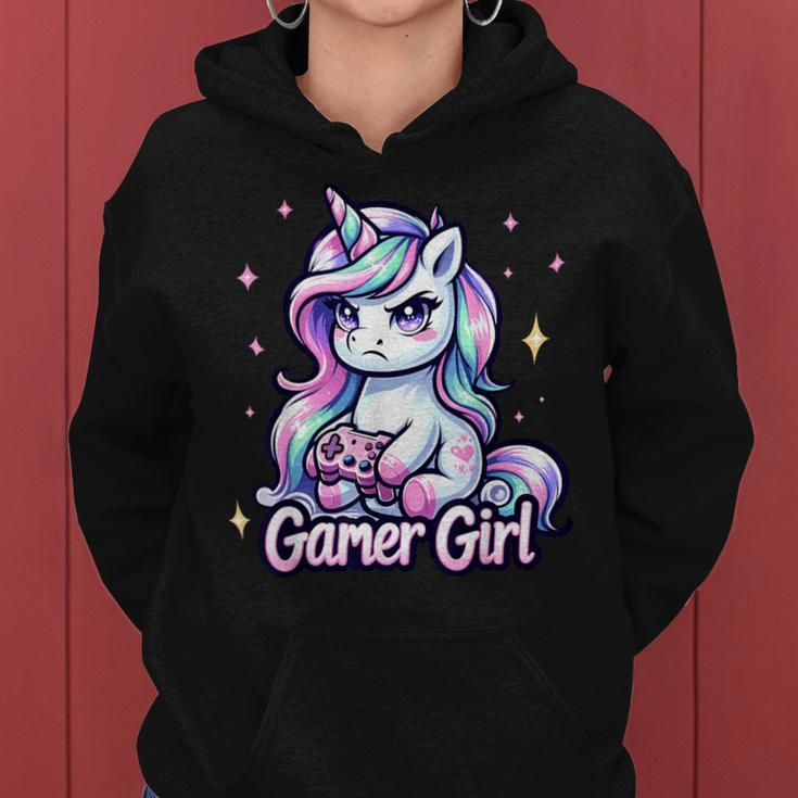 Gamer Girl Unicorn Cute Gamer Unicorn Girls Women Women Hoodie