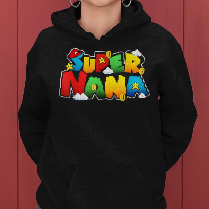 Gamer Super Nana Family Matching Game Super Nana Superhero Women Hoodie