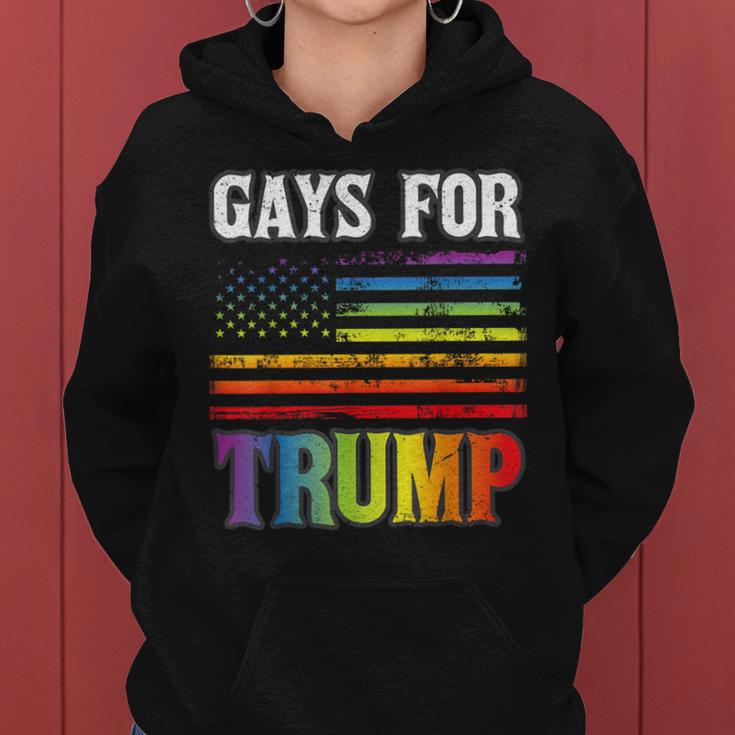 Gays For Trump Lgbt Pride Gay Rainbow Flag Vote Republican Women Hoodie