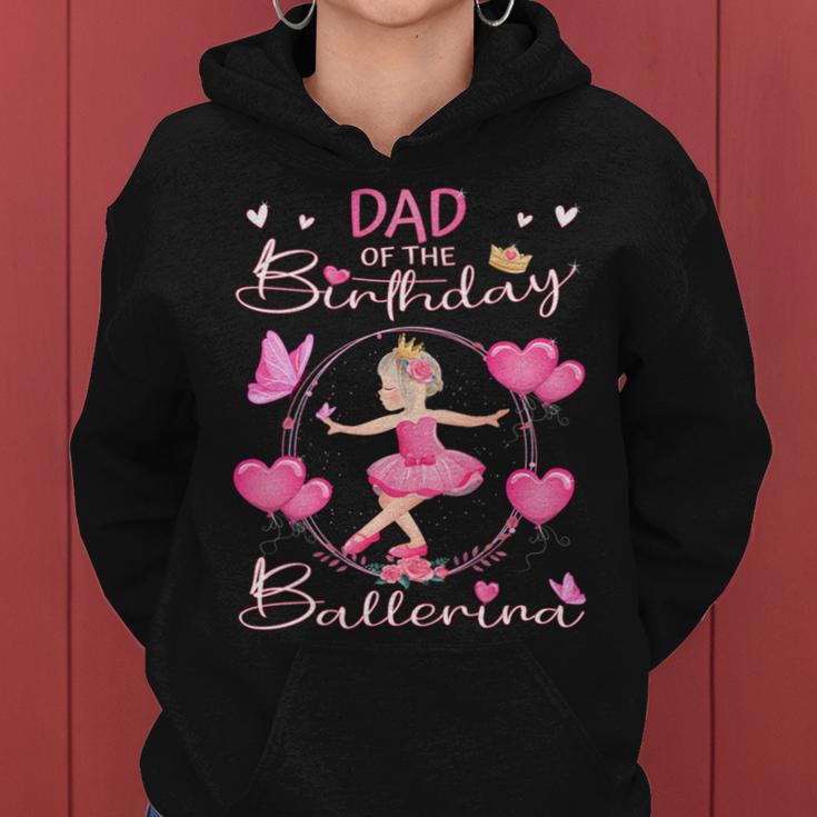 Geburtstags-Ballett – Papa Des Geburtstags Ballerina-Mädchen Im Tutu Kapuzenpullover für Damen