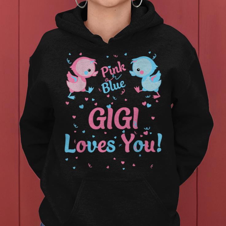 Gigi Gender Reveal Party Pink Or Blue For Matching Family Women Hoodie