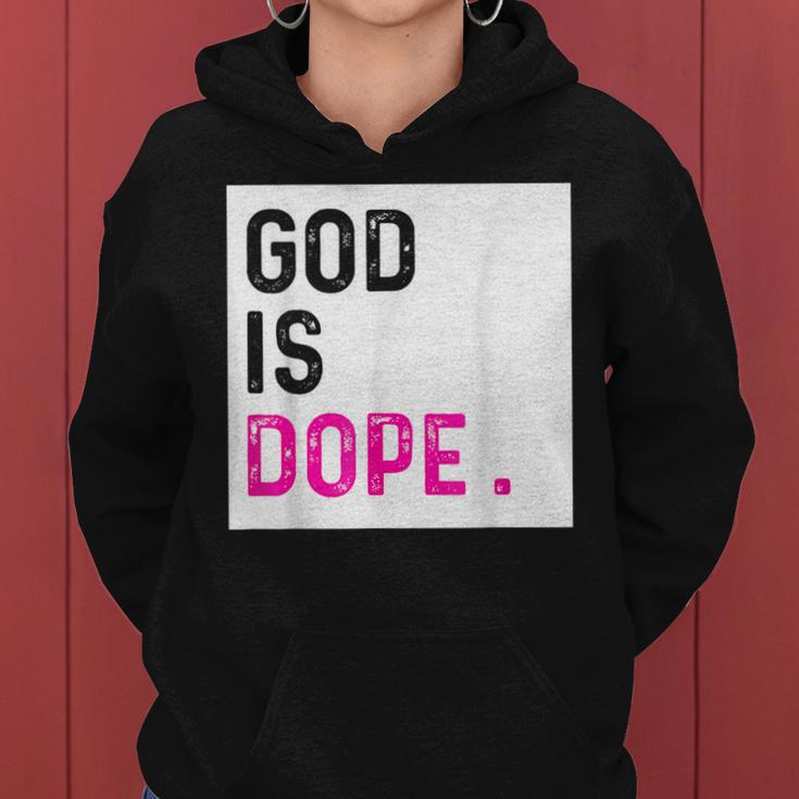 God Is Dope Purple Christian Faith Believe Women Hoodie