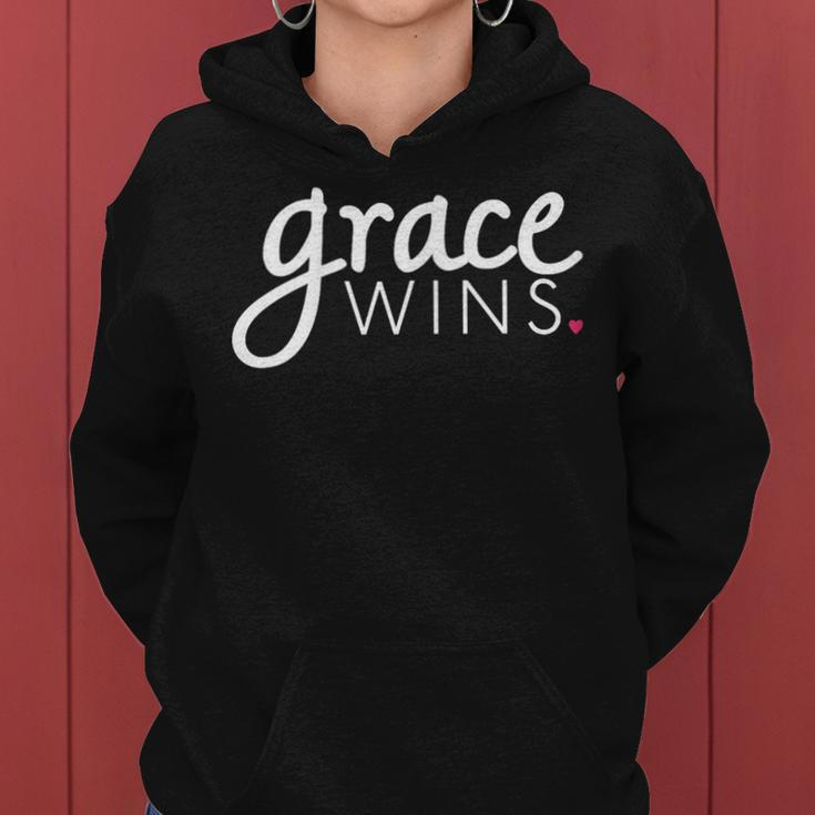 Grace Wins Christian For Of Faith Who Love Jesus Women Hoodie