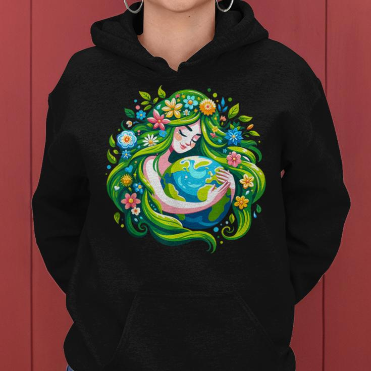Green Goddess Earth Day Save Our Planet Girl Kid Women Hoodie