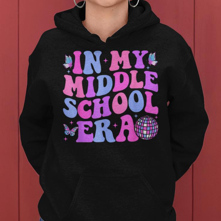 Groovy In My Middle School Era Back To School Teacher Women Hoodie