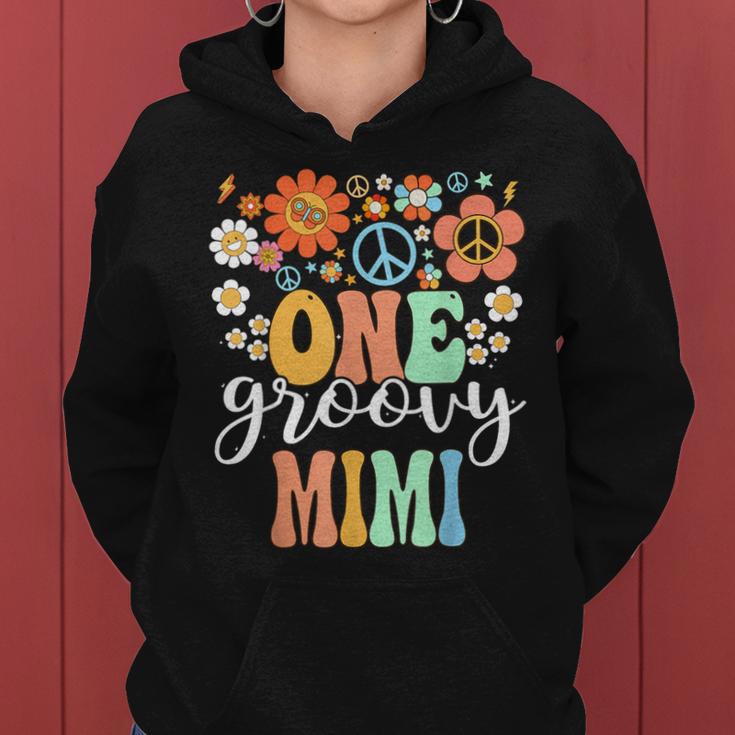 Groovy Mimi Retro Grandma Birthday Matching Family Party Women Hoodie