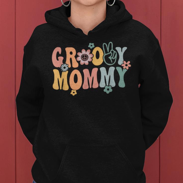 Groovy Mommy Retro Mom Matching Family 1St Birthday Party Women Hoodie