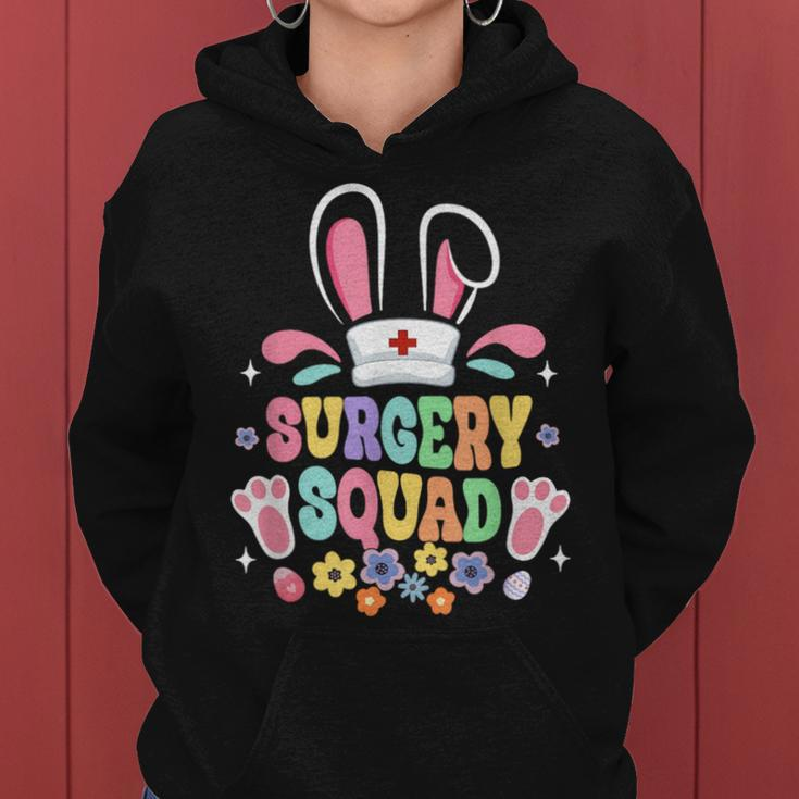 Groovy Surgery Squad Surgical Tech Nurse Bunny Ear Easter Women Hoodie