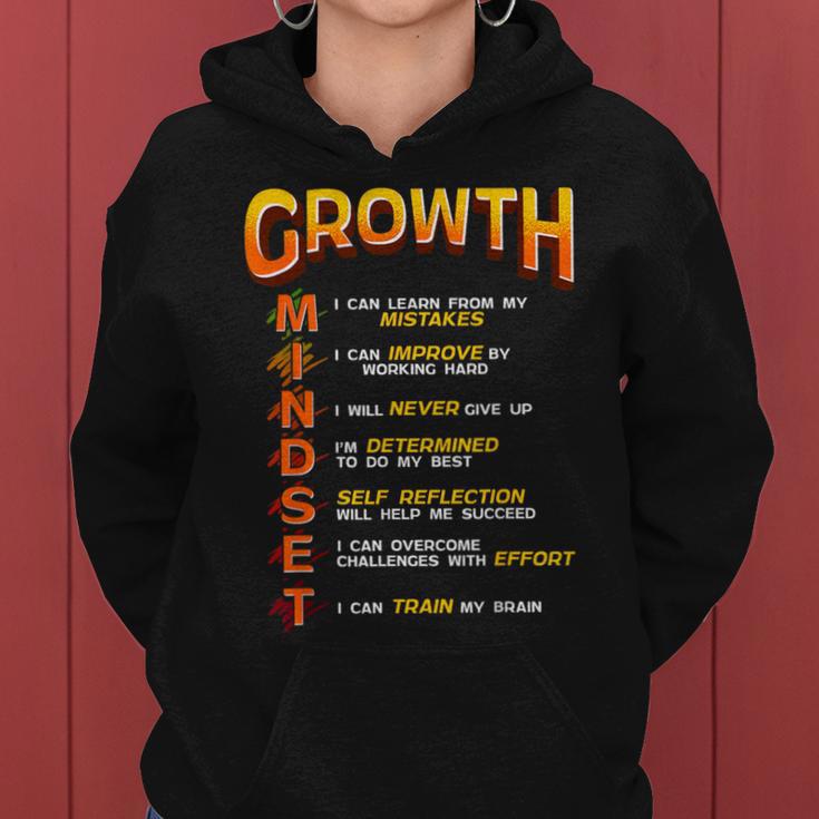 Growth Mindset Teacher Classroom Brain Motivation Women Hoodie - Monsterry