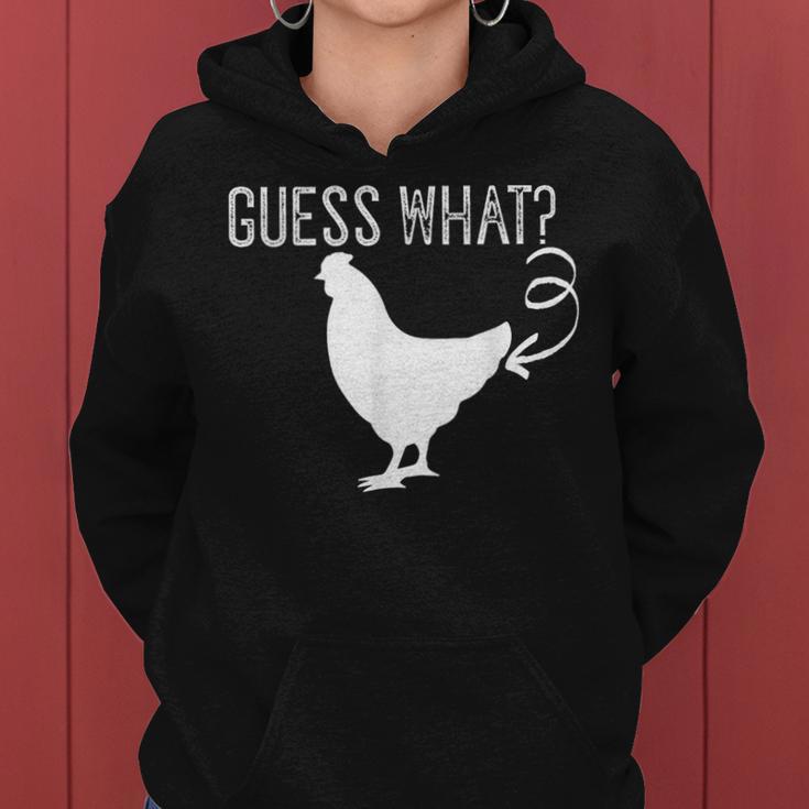 Guess What Chicken Butt Chicken Butt Joke Women Hoodie