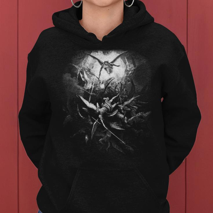 Gustave Dore Michael Casts Out All Of Fallen Angels 1866 Women Hoodie