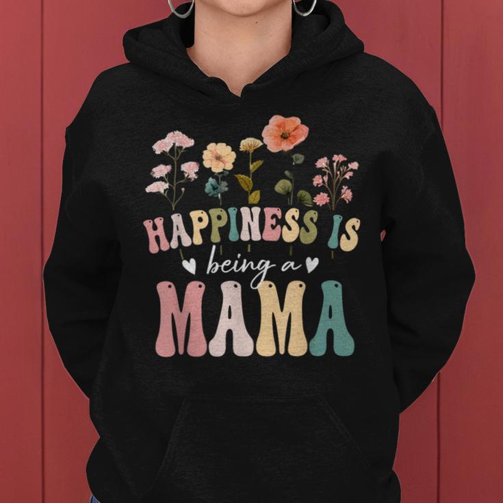 Happiness Is Being A Mama Floral Mama Mother's Day Women Hoodie