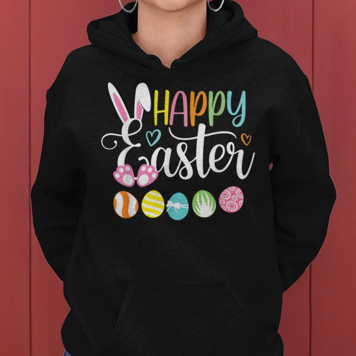 Happy Easter Rabbit Bunny Face Egg Easter Day Girls Women Hoodie
