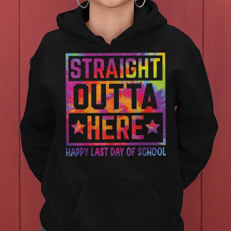 Happy Last Day Of School Teacher Straight Outta Here Women Hoodie